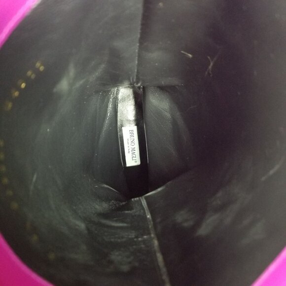 NWOB Charcoal Gray Made In Italy Designer felted wool embroidered flower boots - Picture 13 of 15